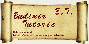 Budimir Tutorić vizit kartica